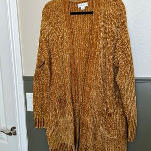 AVA & VIV Long Mustard Cardigan
